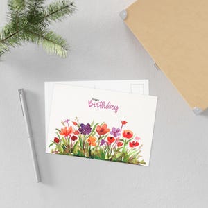 Alles Gute zum Geburtstag, Fine Art Postkarten, Blumenkarten, Grußkarten für Sie, Geburtstagswünsche, Briefpapier-Geschenkset