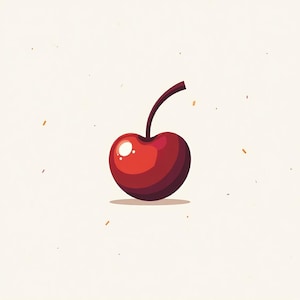 Cherry Vinyl Sticker - Cute Fruit Sticker for Water Bottles, Laptops & Journals - Aesthetic Red Cherry Decal