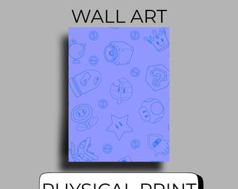 Retro Gaming Wall Art Poster - Pixel Art Video Game Decor, Physical Gamer Room Print