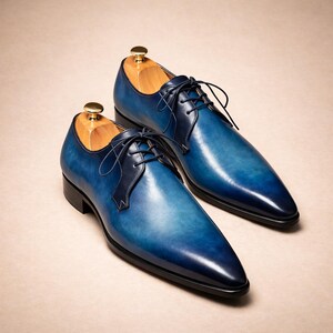 Mens Blue Bottom Dress Shoes - Etsy
