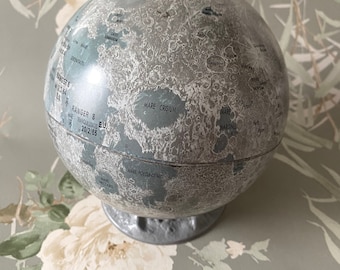 VINTAGE moon globe la LUNE french 1966