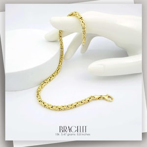 Authentic 18k Saudi Gold Bracelet Elegant weave design