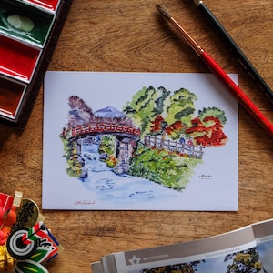 ILLUSTRATION AQUARELLE A6 print – JAPON – Nikko
