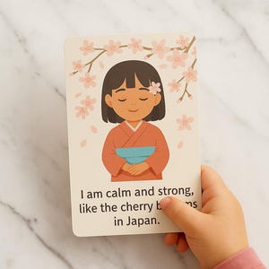 Carte di affermazione "Girls Around the World" - 20 carte stampabili per l'empowerment multiculturale per bambini / Citazioni positive per ragazze / Download digitale