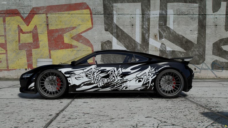 Monochrome Edgy Racing Drift Themed Livery - Etsy