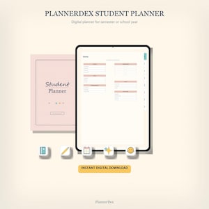 Agenda estudiantil / Organizador académico digital para la universidad, tareas y estudios (GoodNotes, iPad)
