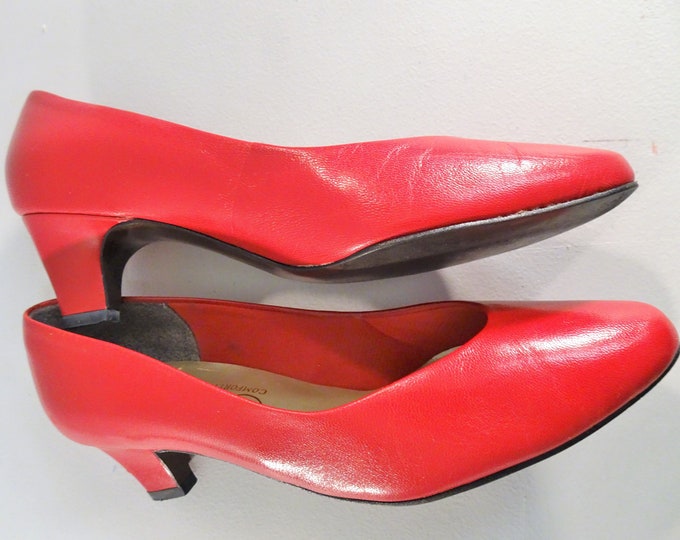 Red Selby Shoes 6M Shoes Selby 2 Inch Heels genuine Etsy