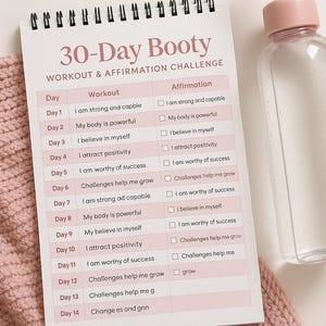 30-dagars rumpträningsutmaning | Träningsplanerare | Affirmationer | Digital nedladdning | ToneHer