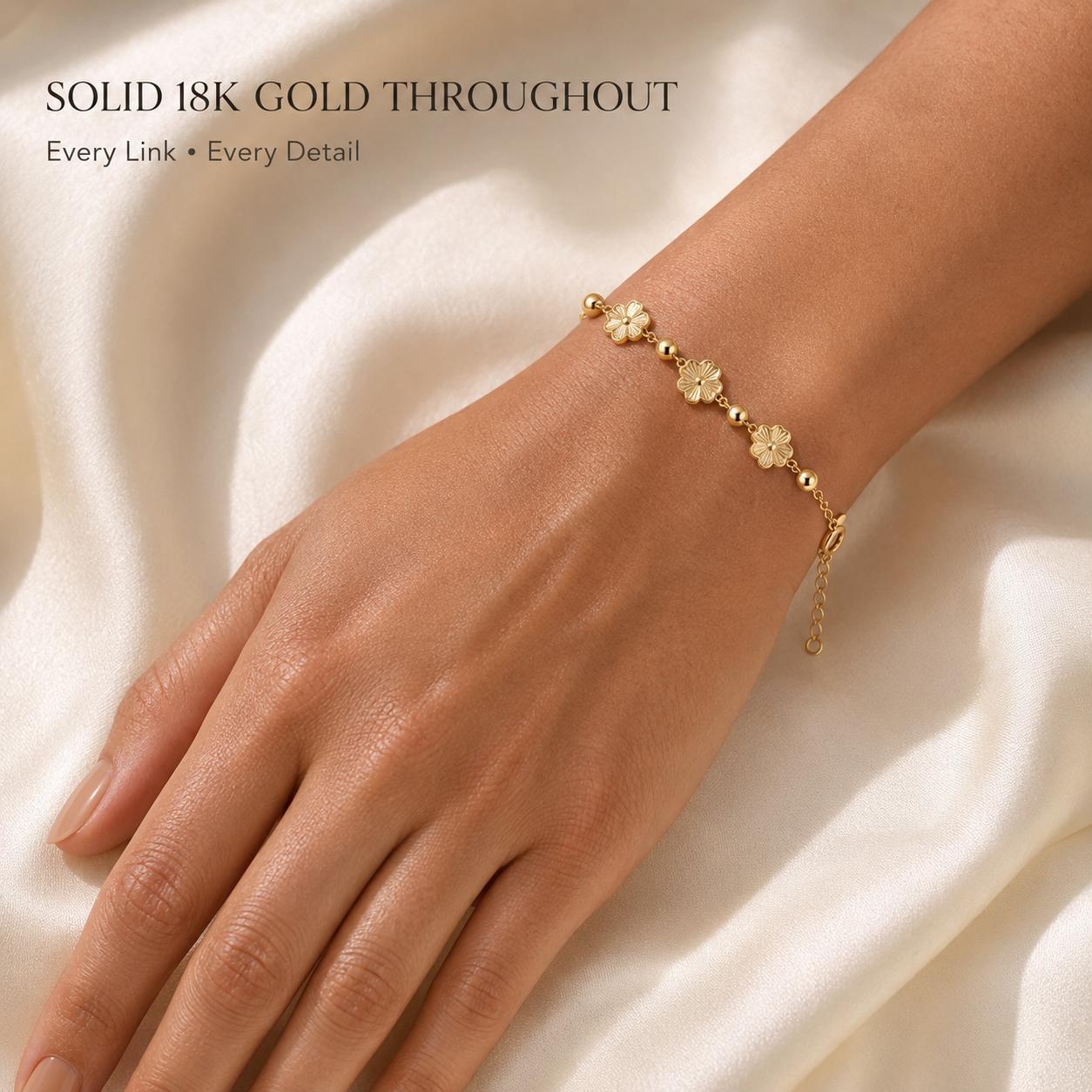 18k 750 Gold Bracelet - Etsy