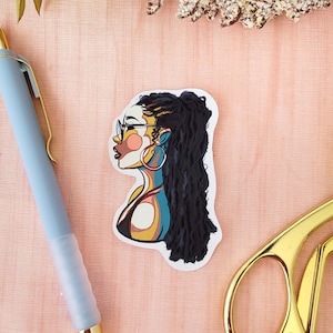 Sage Sticker | African American Sticker | Melanin Sticker | Black Queen Sticker | Black Girls Stickers | Locs Sticker | Black Girl Magic