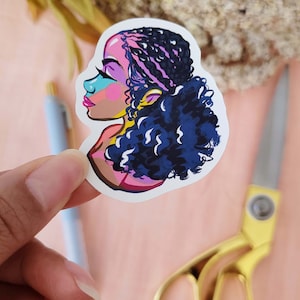 She Loves | African American Stickers | Black Girls Stickers | Melanin Stickers | Afro Stickers | Black Queen Stickers | Black Girl Magic