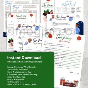Christmas Party Games Printable | Christmas Party Games for Adults & Kids