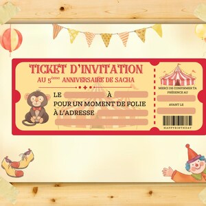 carte invitation anniversaire
