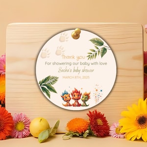 etiqueta personalizable para baby shower