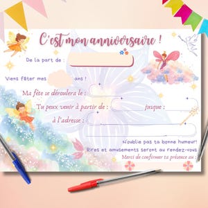 carte invitation anniversaire
