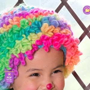 Crochet Pigtail Hat Pattern Yarn Wig Tutorial Kawaii Crochet Wig Hat Pattern Twisted Hatter Costume Beanie Hair Wig PDF Download