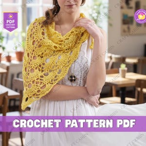 Prayer Shawl Crochet Pattern Easy Triangle Wrap Gathered Crochet Shawl Simple Rectangle Pocket Shawl Wedding Shawl Pattern