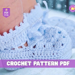 Crochet Baby Booties Pattern for Beginners, Easy Infant Shoe Crochet Pattern, Newborn Baby Shoes, DIY Baby Booties