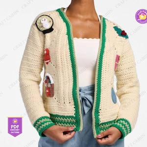 Women&#39;s Oversized Crochet Cardigan Pattern Easy Lightweight Sweater Design Modern Chunky Crochet Pattern for Beginners Cozy Layered Look