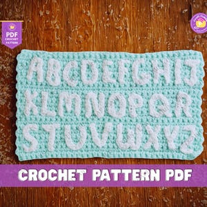 Crochet Alphabet Applique Pattern Crochet Letters and Numbers Pattern PDF Crochet Letter Pattern for DIY Home Decor and Crafts