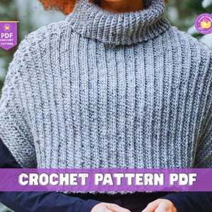Chunky Cocoon Shrug Crochet Pattern for Women, Cozy Rectangle Cardigan, Bulky Yarn Sweater, Wrap Shrug