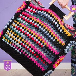Sunflower Crochet Bag Pattern PDF Granny Square Purse Crochet Pattern for Beginners Sunburst Sunflower Bag Crochet Tutorial