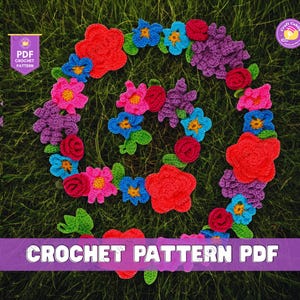 Flower Curtain Crochet Pattern Vintage Lace Window Decor PDF in English Crochet Garland Wall Hanging Crochet Pattern