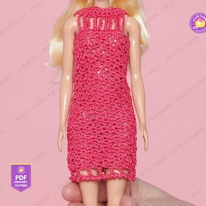 Lydia&#39;s Mini Me Häkelpuppenkleid Häkelanleitung Puppenkleidung Häkelanleitung Amigurumi Kleid Gehäkeltes Puppen-Outfit Digital PDF Pattern