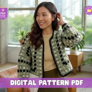 Crochet Cardigan Pattern for Women Lacy Crochet Sweater Pattern Lightweight Summer Cardigan Crochet Jacket Top Down Cardigan Design