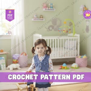 Toddler Crochet Tank Top Pattern Halter Top PDF Crochet Baby Shirt Pattern Summer Toddler Outfit Crochet Girl Clothing Pattern