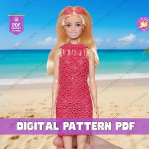 Lydia&#39;s Mini Me Crochet Doll Dress Pattern Doll Clothes Crochet Pattern Amigurumi Dress Crochet Doll Outfit Digital PDF Pattern