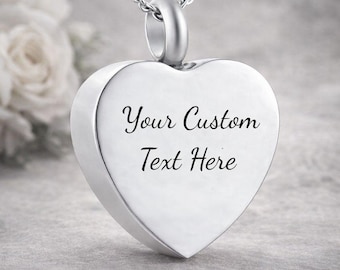 Personalised Memorial Urn Necklace | Ashes Jewellery | Self Fill Cremation Necklace | Engraved Keepsake Gift