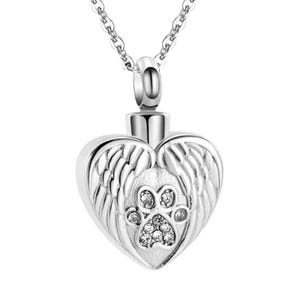 Pet Memorial Urn Necklace: Stainless Steel Ash Keepsake