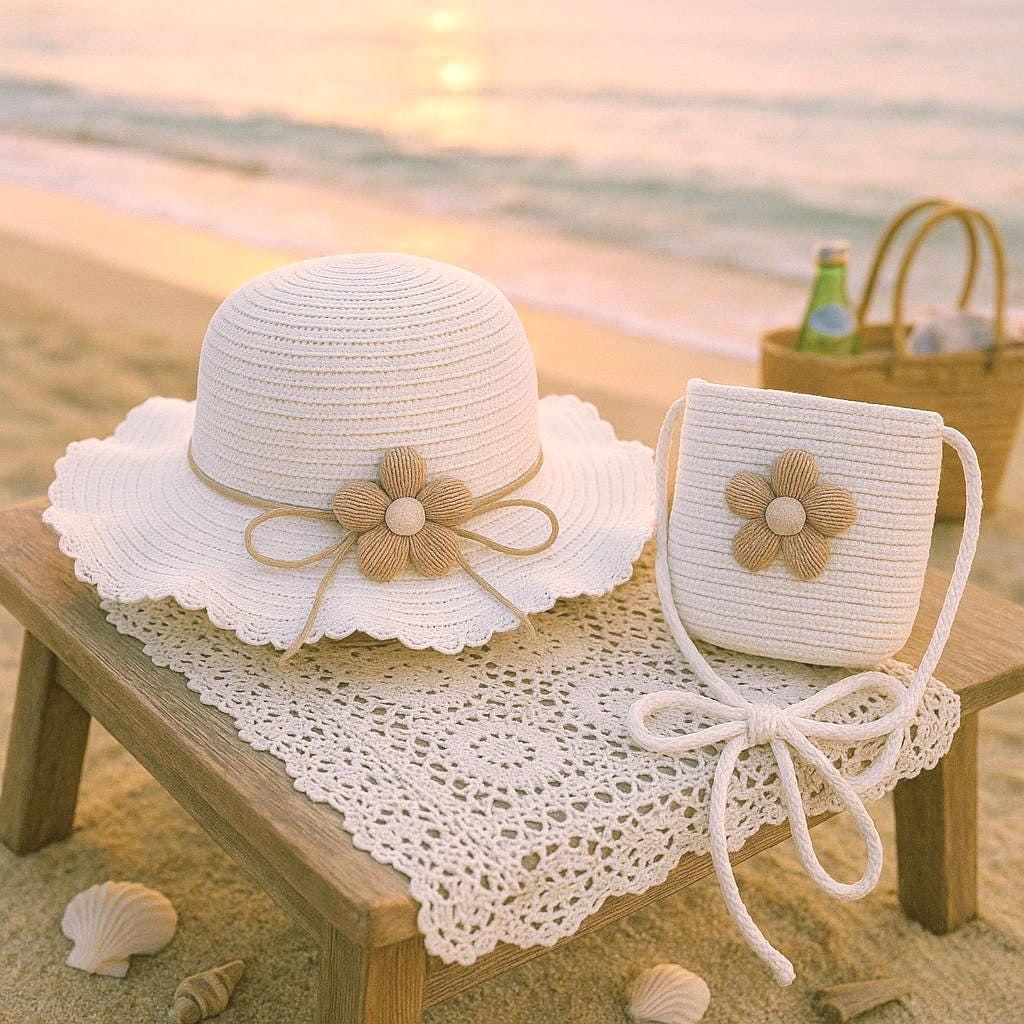 White Straw Hats for Girls UK