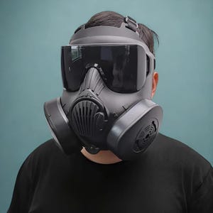 サイバーパンクマスク - フェスティバル | 調節可能なブラックパンクマスク（ゴーグル付き） | 男性用ハロウィンレイブコスプレ衣装アクセサリー