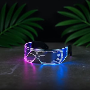 LED Cyberpunk Glasses – Light Up Rave Cosplay Goggles