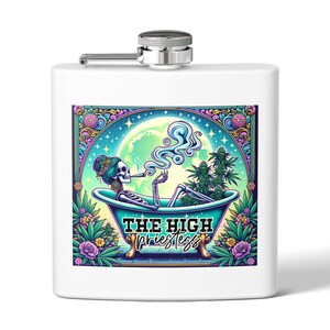 Vibrant High Priestess Flask, Unique Gift for Adventurers, Stylish Party Accessory, Celebratory Event Flask, Halloween Party Flask