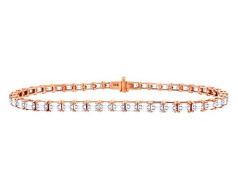 14K Gold Emerald-Cut Lab-Grown Diamond Tennis Bracelet