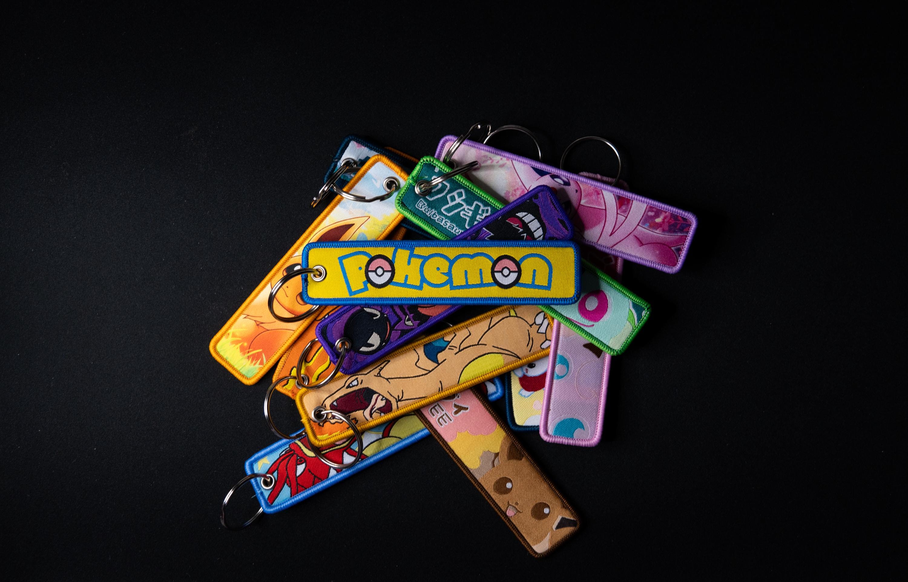 Pikachu Embroidered Pokemon Key Chain Jet Tag - Etsy