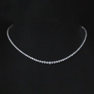7 CT Round Cut Moissanite Diamond Tennis Necklace For Women&#39;s Made In 925 Sterling Silver, Beautiful Moissanite Diamond Women&#39;s Necklace.