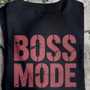 Bold Distressed Boss Tshirt Design Digitale PNG Motivation Zitat Shirt Design Sofortiger Download PNG Datei 300 DPI