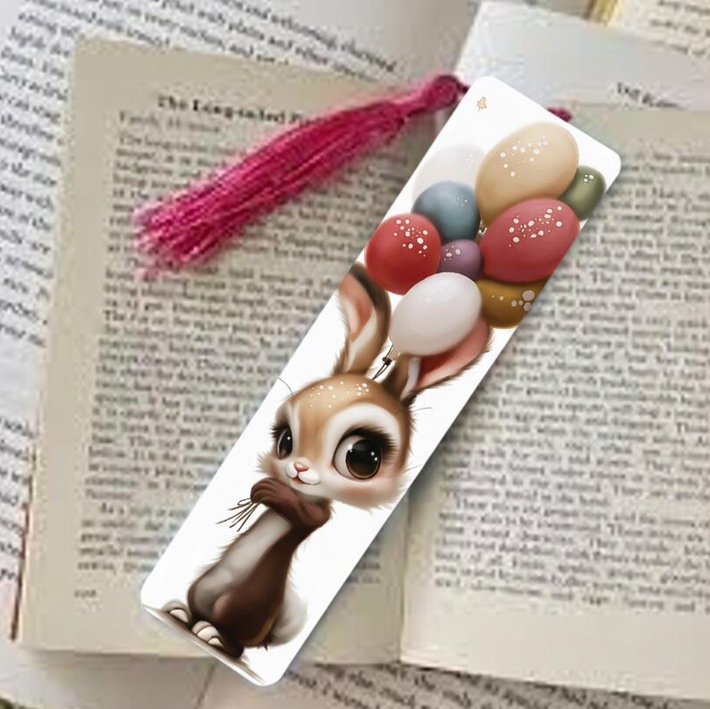 Paper Rabbit Bookmark 15+ Bunny Printable Bookmarks JPG and PNG Bundle Digital Download ...