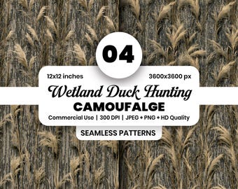 Duck Hunting Tactical Gear Camouflage Seamless Patterns, Camo Phone Case, Old School, Marshland Mallard Duck Hunting Camo PNG, Y2k Jeans