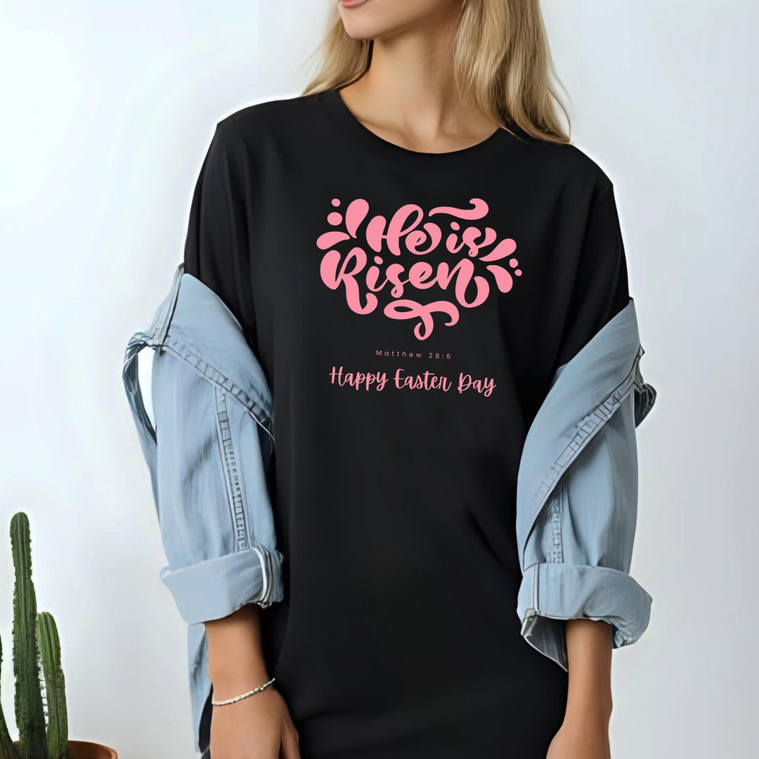 He is Risen Happy Easter T Shirt Design, Retro Easter PNG, Digital ...