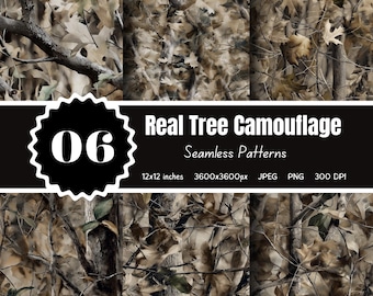 Woodland Camo Hunting Seamless Pattern Design, Camouflage Fabric Digital Paper, Dog Collar, Tumbler Wrap, Tactical Gear, Craft Supplies
