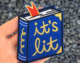 Its Lit (erature) Book Iron On Patch