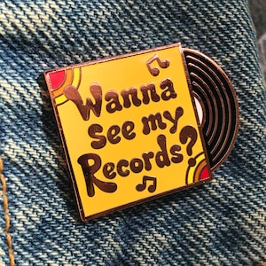 Record Collector Retro Enamel Pin