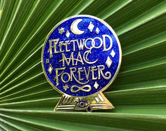 Fleetwood Mac Forever Crystal Ball Hard Enamel Cloisonne Glitter Pin