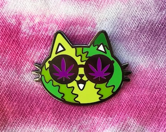 Meowy Jane Stoner Cat Purple Haze Edition Enamel Pin