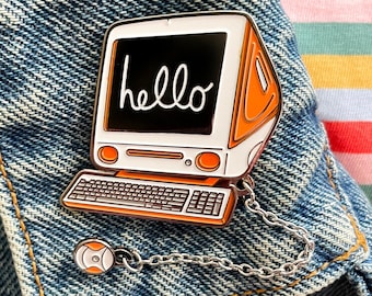 Apple iMac - Pick your Color - Enamel Pin with Mouse on Chain